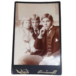 Cabinet Card Photo Alice Fox Gerster Austen Hoppin Dr Riggs NYC George Rockwood